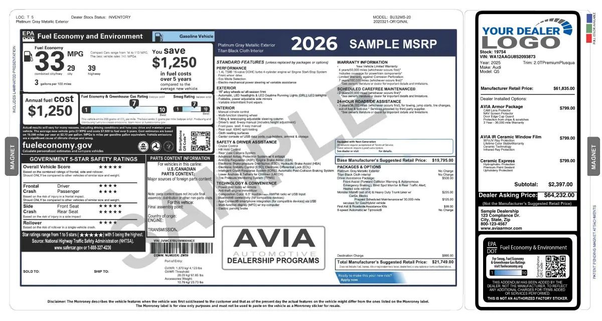 FTC-Compliant Dealer Addendum Design Services